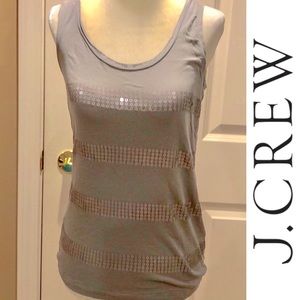 J. Crew gray & silver sequin top EUC Size: XS